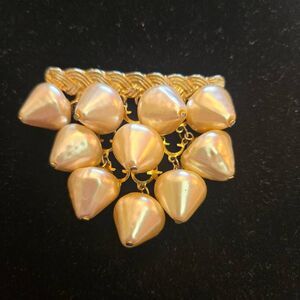 Vintage Pearl Grape Cluster Brooch Pin